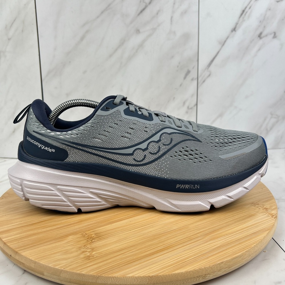 Saucony Guide 18 Mens Size 10 WIDE Gray Blue Athletic Running Shoes S20999-161